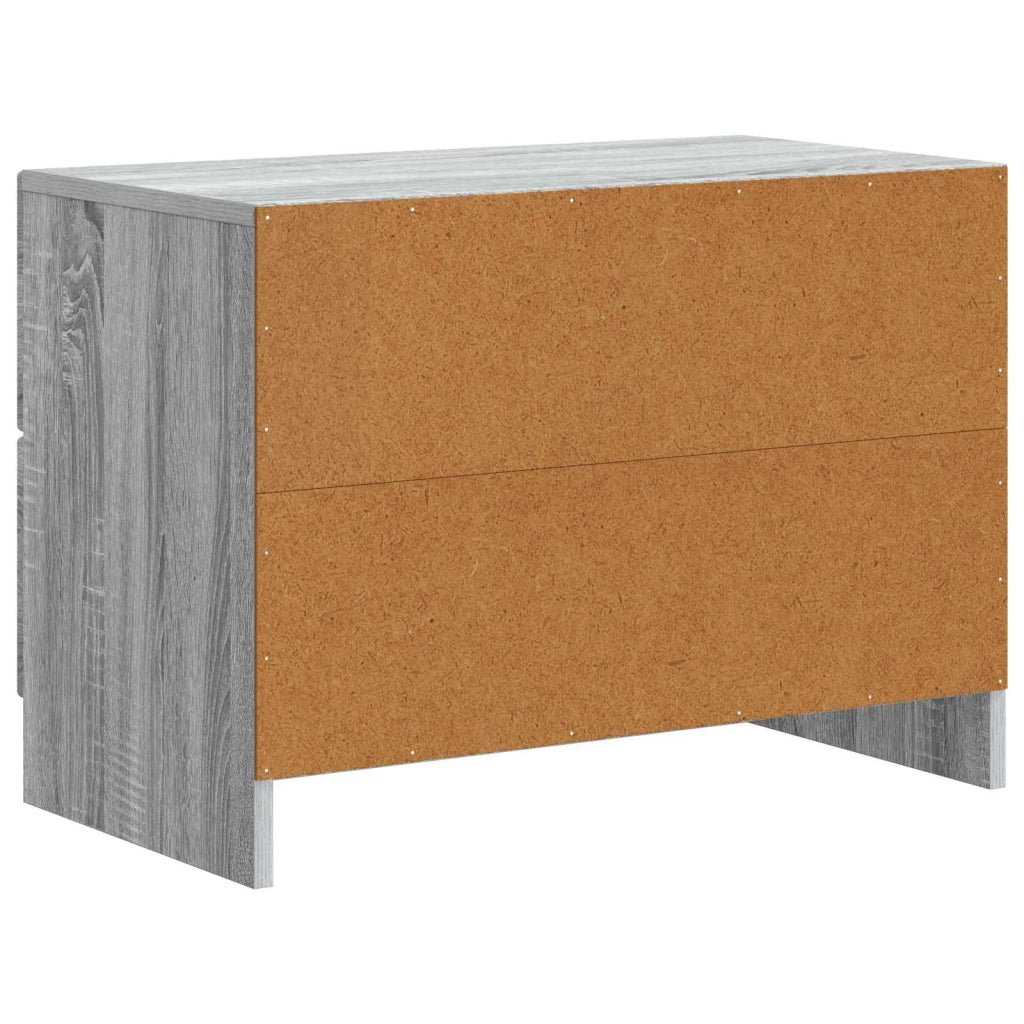 Comodino | Armadio da Notte | Mobiletto da notte con cassetto Grigio Sonoma 62 x 34,5 x 44,5 cm