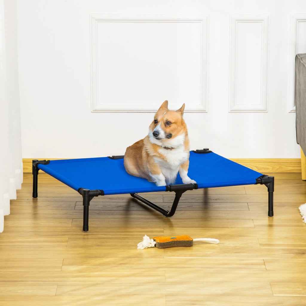 Letto per cane rialzato con trasportino ¨C Zephmum ¨C Blu 92x76x18 cm