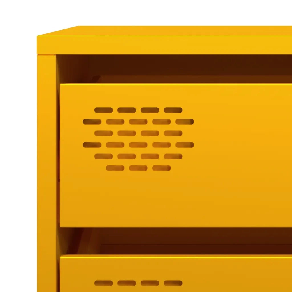 Credenza Giallo Senape 68x39x73,5 cm Acciaio Laminato a Freddo 851289