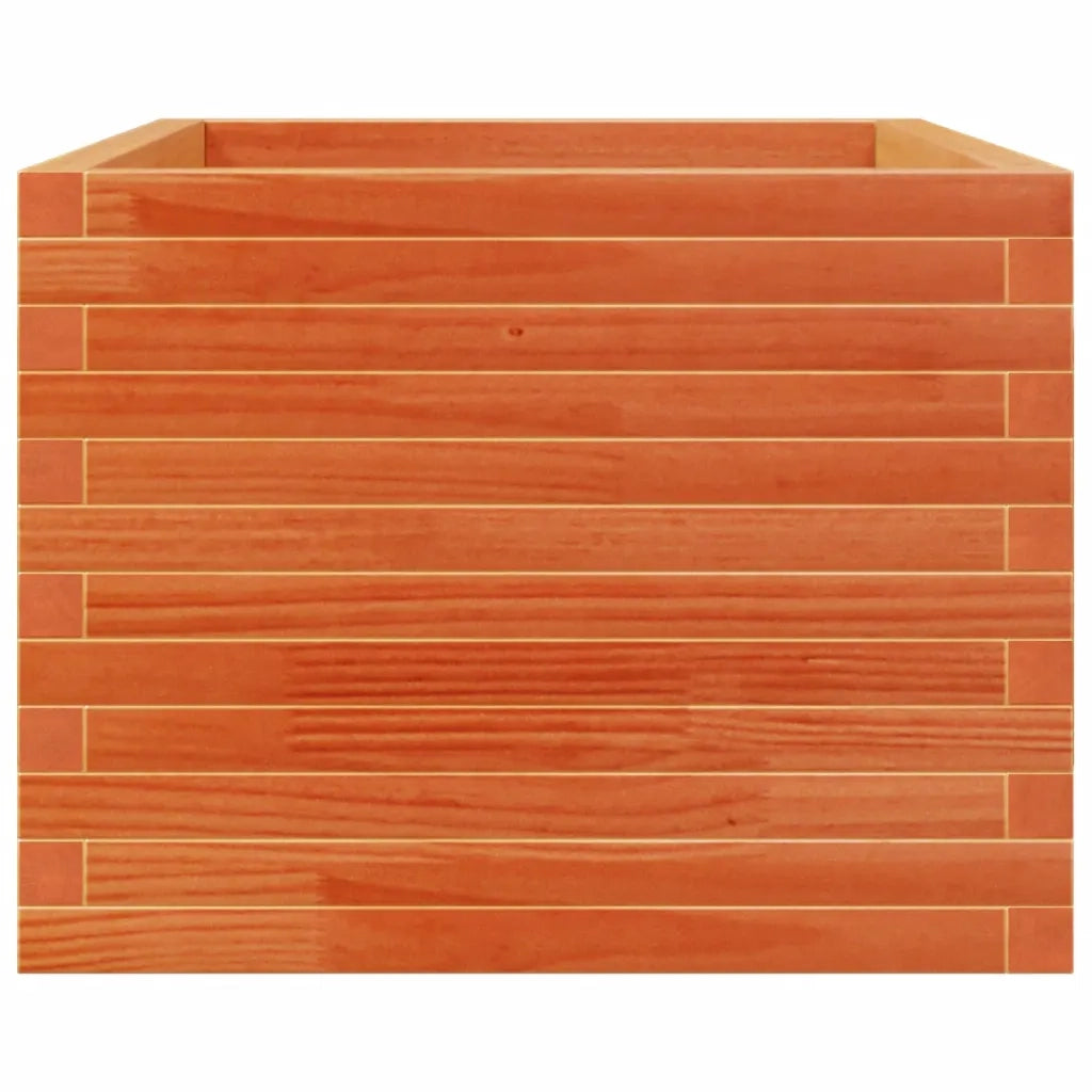 Fioriera Giardino-Vaso da Esterno-Contenitore per Piante Marrone Cera 110x60x49,5 Legno Massello Pino