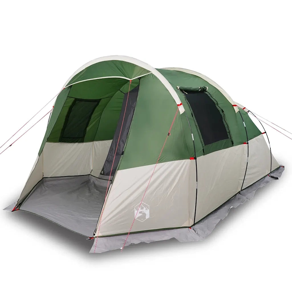 Tenda da Campeggio a Tunnel per 4 Persone Verde Impermeabile 94631