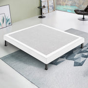 Letto Sommier Piazza e Mezza 140x190 Bianco Rivestito - Resistente fino a 120 Kg per Persona