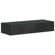 Tavolino da Parete Laterale Nero 87,5 x 34,5 x 17 cm 898666