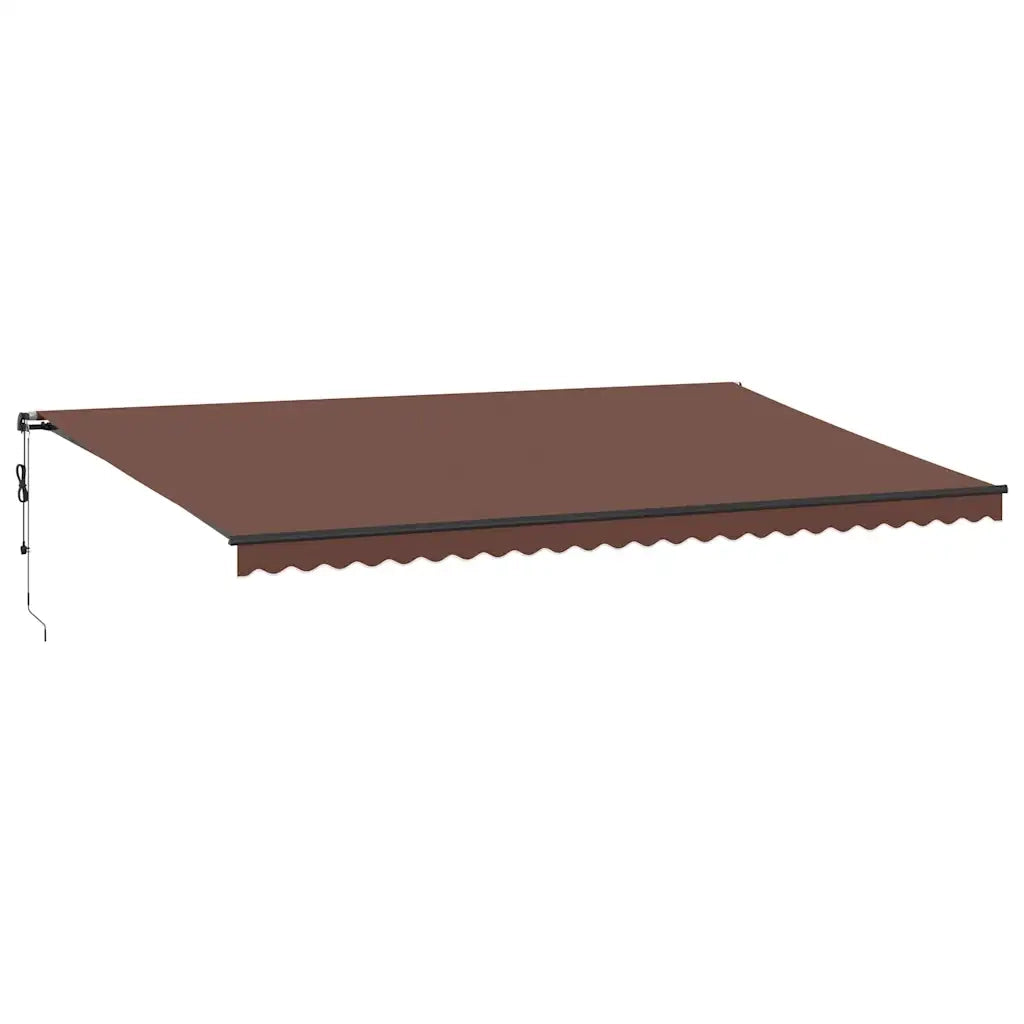 vidaXL Tenda da Sole Retrattile Automatica Marrone 600x350 cm