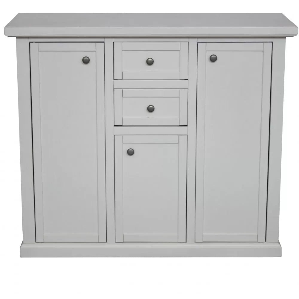 Madia credenza 3 porte 2 cassetti shabby bianca 100 x 39 x 85 - Mobili 2G
