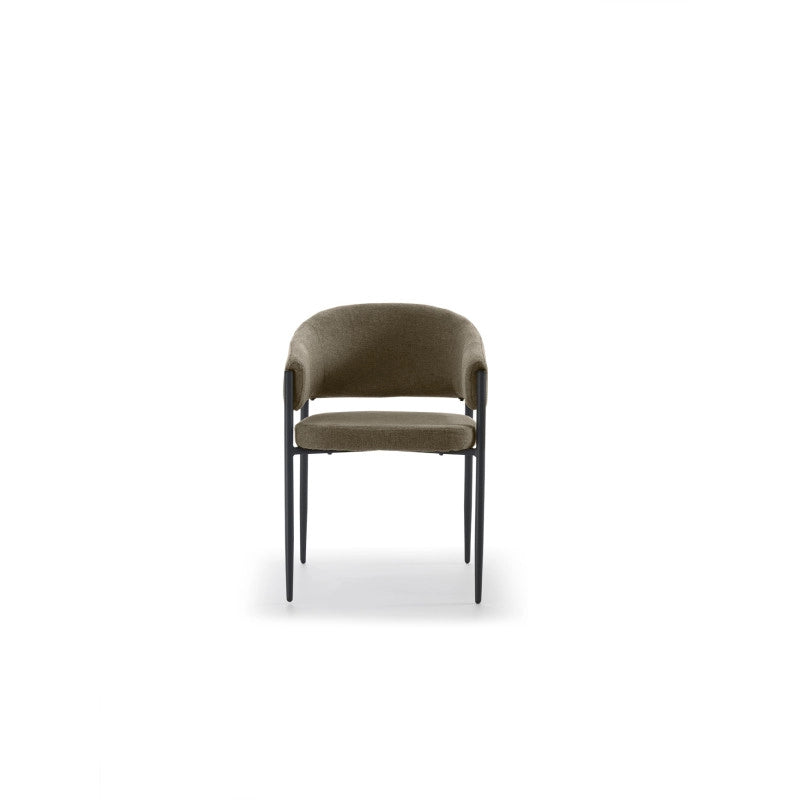 Sedia in tessuto easy-clean Gambe in metallo verniciato Maya 59.5cm X 54cm H 78.5cm Stones