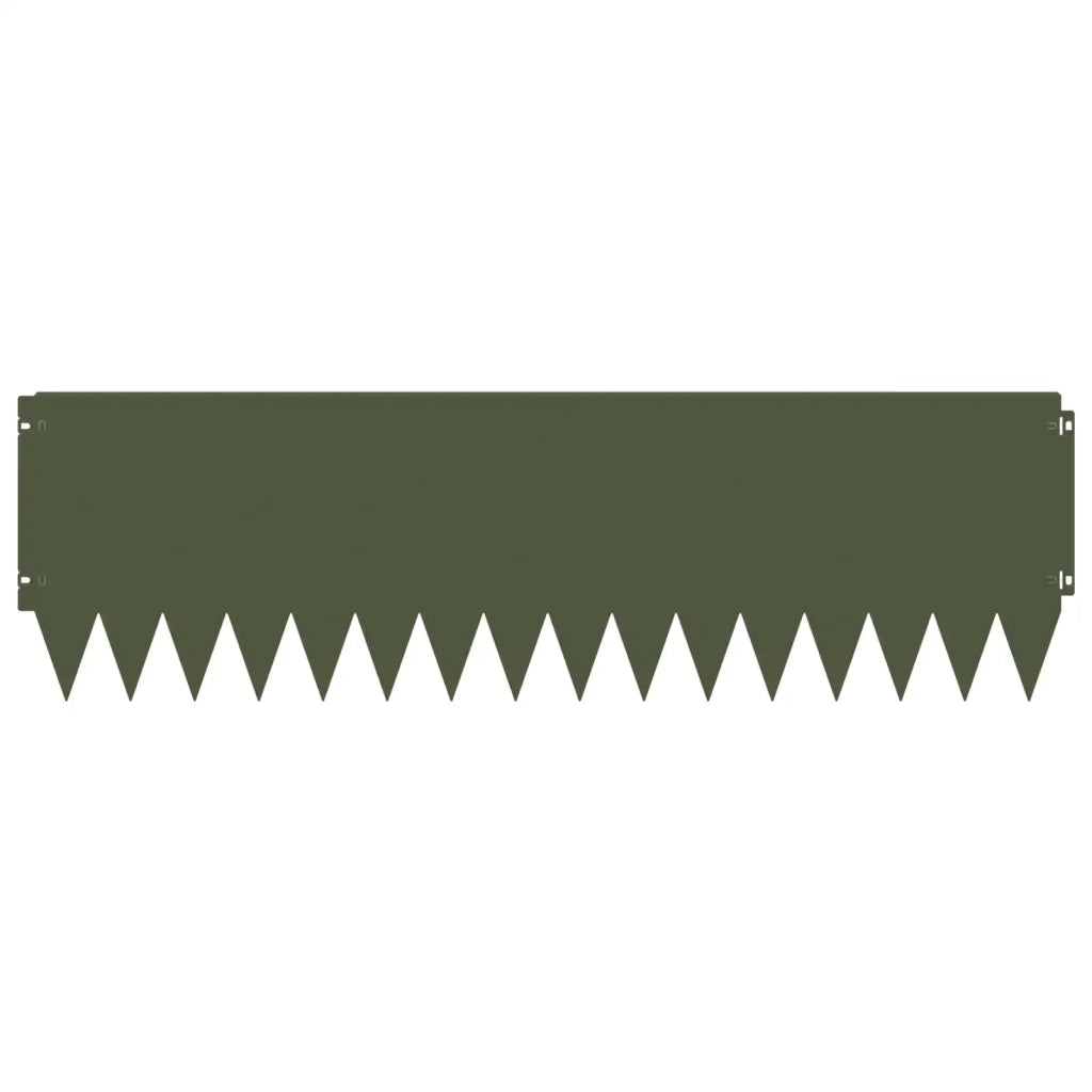 Bordura per Prato 10 pcs 103 x 30 cm Acciaio Verde Oliva 8008412