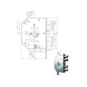 Serratura Sic.Triplice Sx Cil. 2155G-11 Cr
