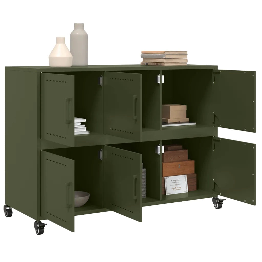 Credenza Verde Oliva 100,5x39x72 cm in Acciaio 846744