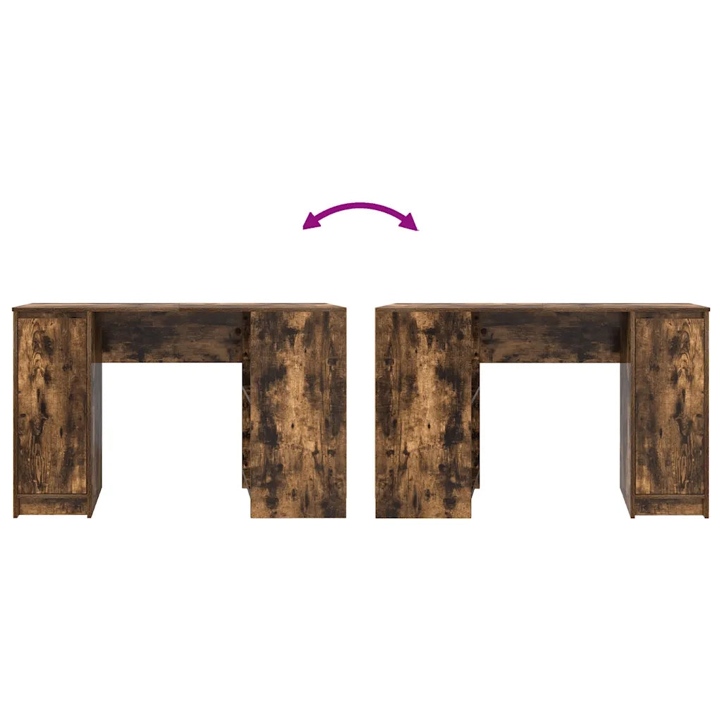 Scrivania Rovere Fumo 120x42x76 cm in Legno Multistrato 861818
