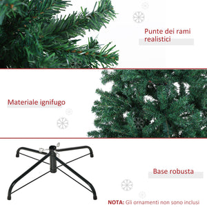 Albero di Natale Artificiale 180 cm 1000 Punte  Verde