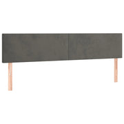 Testiera | Testata Grigio Scuro 160x5x78/88 cm in Velluto