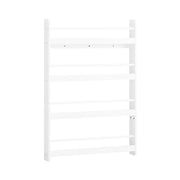 SoBuy | Libreria montessoriana per bambini bianca con 4 ripiani | Libreria per bambini | Porta libri per bambini | 80.0x12.0x118.0 cm | Capacità di carico 24 kg | KMB08-II-W