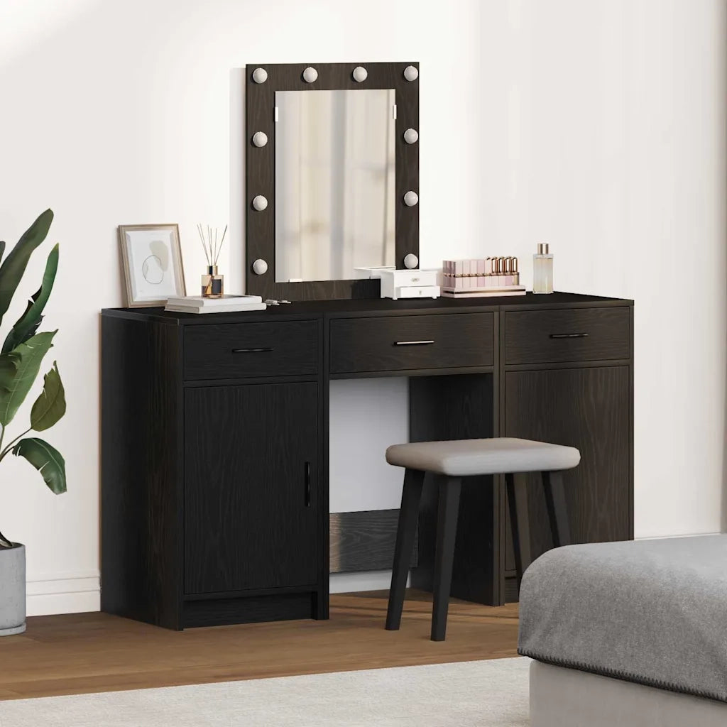 Toeletta | Tavolo da Trucco Nero 50 x 41 x 135 cm Legno multistrato