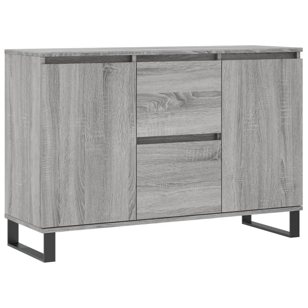Buffet credenza cassettiera armadio mobile contenitore organizer cucina soggiorno salotto Sonoma 104 x 35 x 70 cm legno ingegnerizzato grigio 02_0036280
