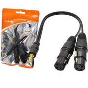 Trade Shop - Cavo Adattatore Audio Da Jack 3,5 Mm Maschio Stereo A 2 Xlr Femmina 30cm Kl-9252 -