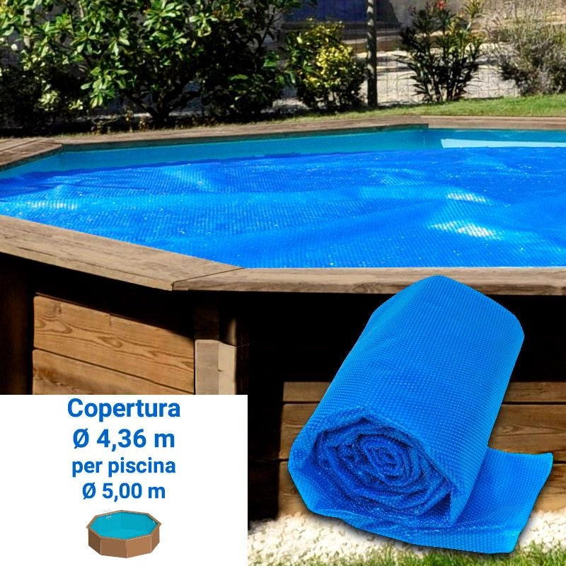 Copertura Isotermica A Bolle 6,18 X 4,18 M Per Piscine In Legno Gre 6,72 X 4,72 M Misure: Ø 4,36 m