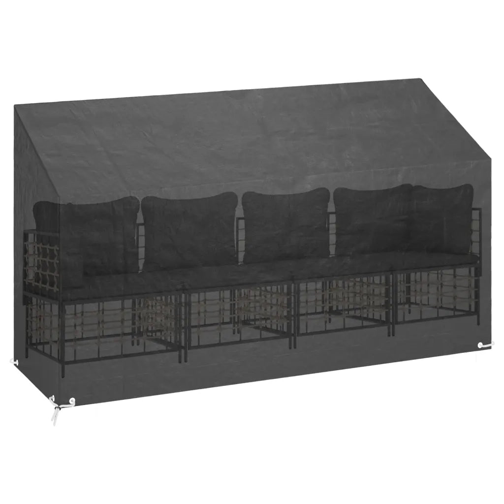 Copri Panca da Giardino-Copertura per Panca 12 Occhielli 210x70x70/88cm Polietilene