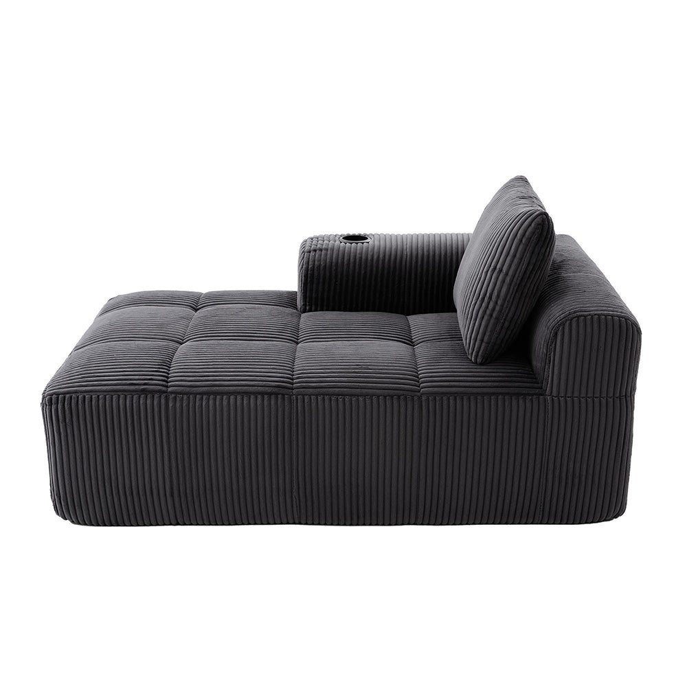 Poltrona reclinabile in velluto - Xylo - Tasca laterale portabicchieri