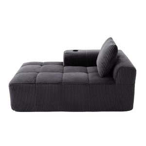 Poltrona reclinabile in velluto - Xylo - Tasca laterale portabicchieri