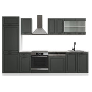 Vicco Cucina componibile Antracite casa di campagna/bianco 300 cm senza piano di lavoro