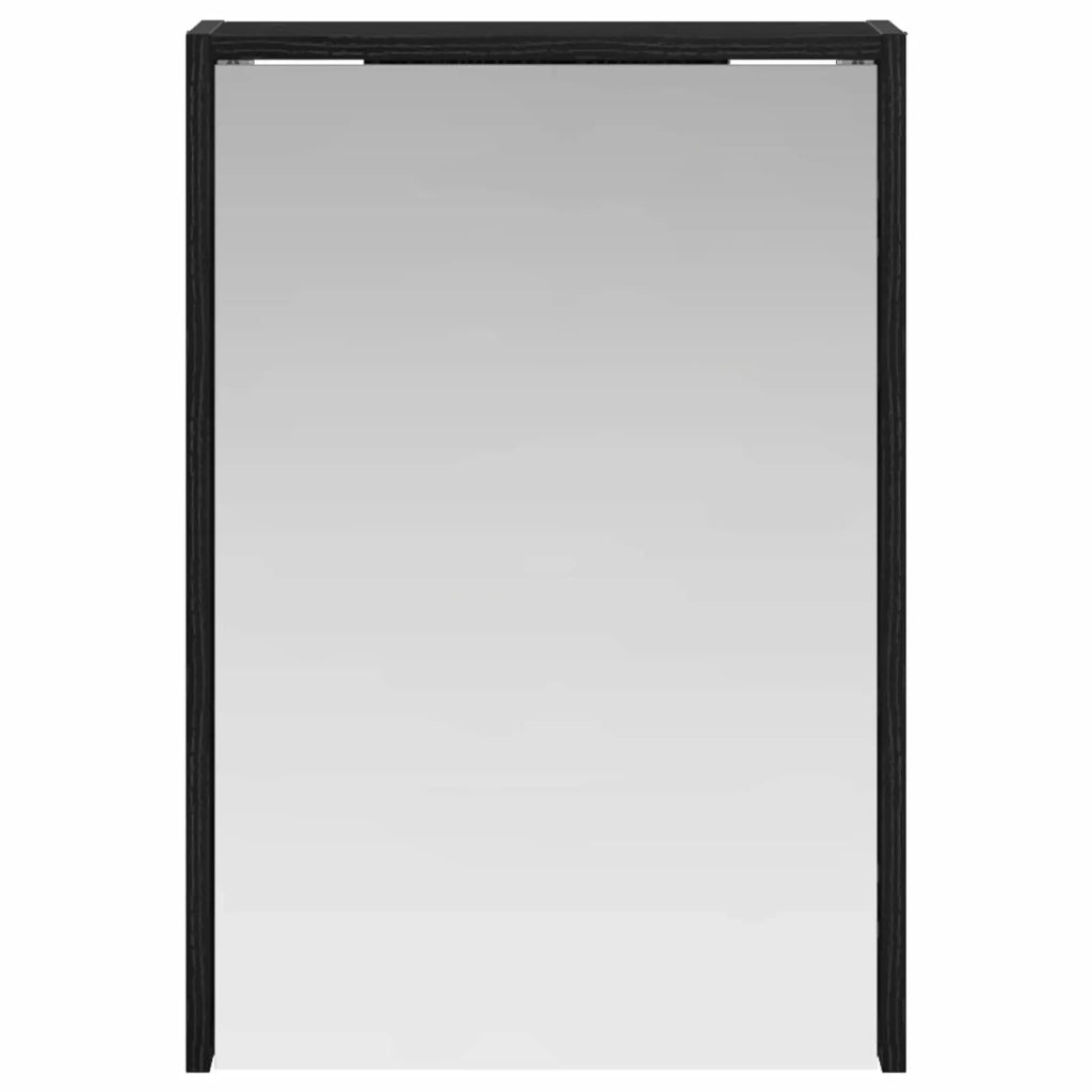 Mobiletto per specchio da bagno Rovere Nero 43 x 16 x 62.5 cm 889136