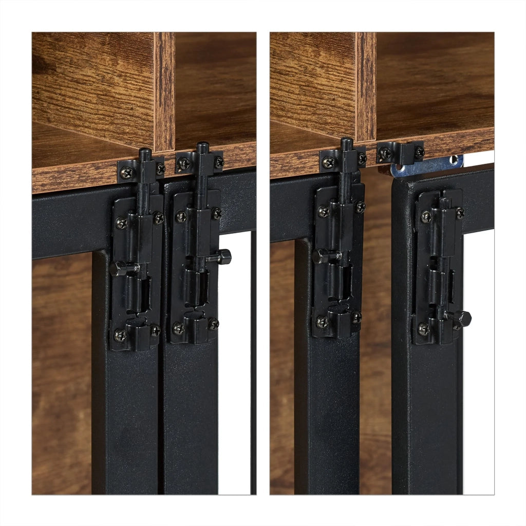 Mobile per gabbia per cani moderno con superficie di appoggio 85 x 80 x 54 cm in MDF nero 13_0015355