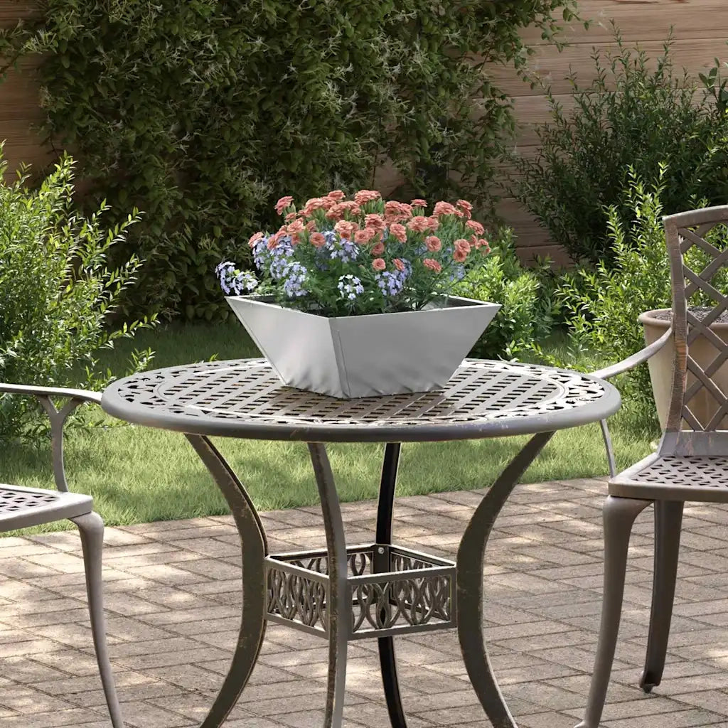 Vaso da giardino Argento 35 x 35 x 15 cm Acciaio inossidabile 873804