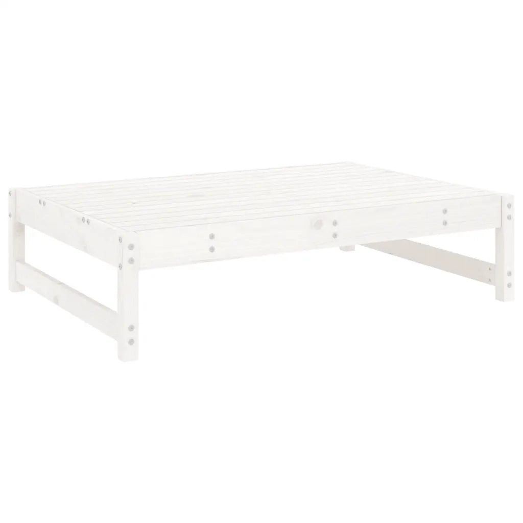Sedia da giardino-Poggiapiedi da Giardino 120x80 cm Legno Massello di Pino Bianco 797004