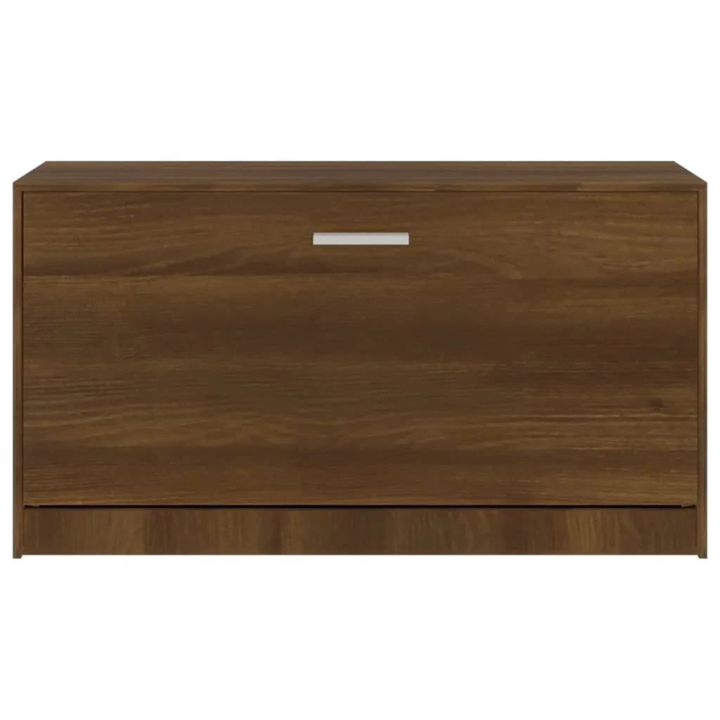 Panca portascarpe/stivali cassettiera scaffale mobiletto portaoggetti per ingresso 80 x 24 x 45 cm legno ingegnerizzato marrone 02_0022933