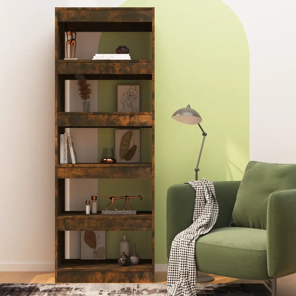 Libreria/Divisorio Rovere Fumo 60x30x166 cm in Truciolato cod mxl 7222