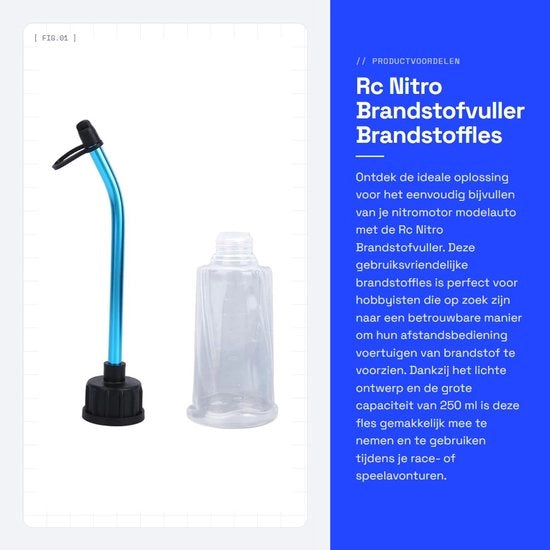 Accessorio per auto RC - Serbatoio carburante 250 ml - Leggero - Duraturo - Lega di alluminio - Anticorrosivo - Serbatoio carburante con raccordo anticorrosivo