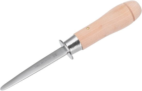 Osterecciatore in Acciaio Inossidabile - Ostereccia - Manico in Legno - Leggero - 20,5 cm - Sicuro e Duraturo
