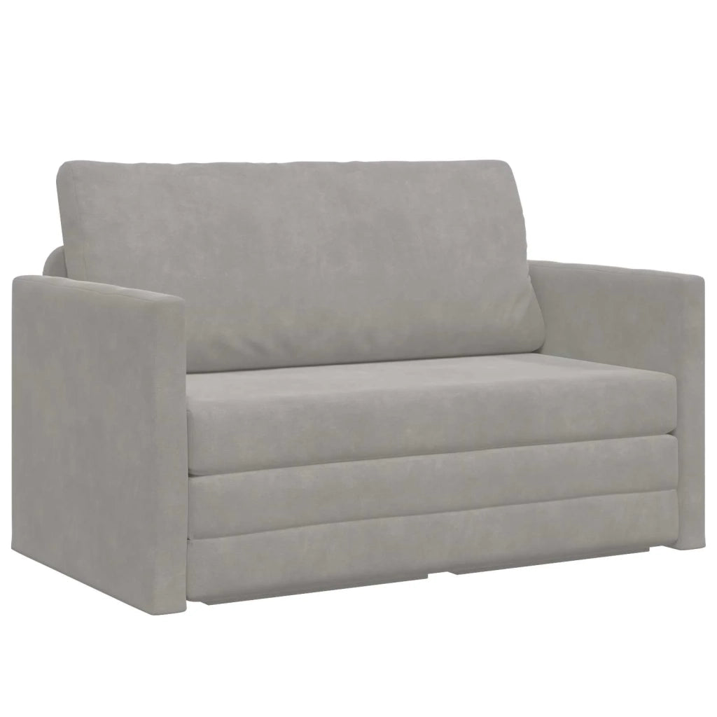 Divano letto Grigio chiaro 124 x 71 x 78 cm Velluto 4106702