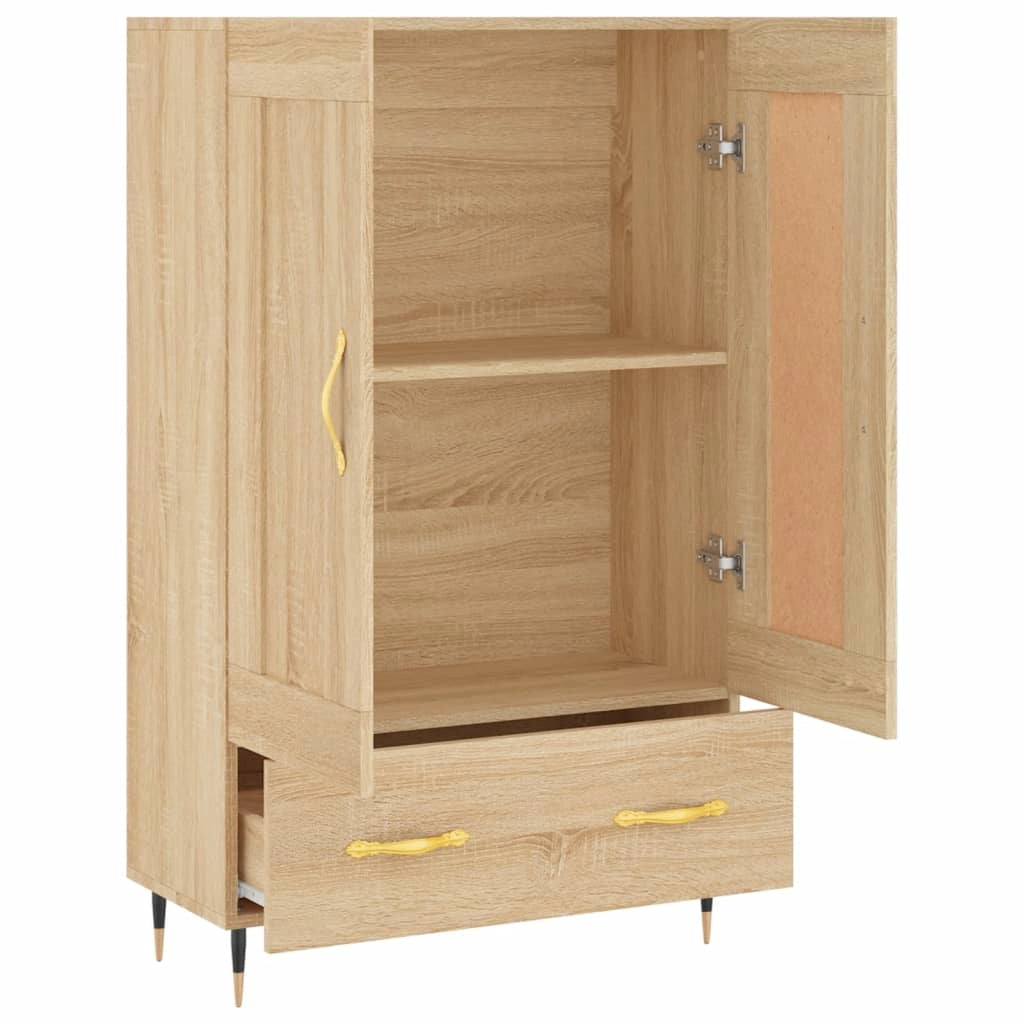 Buffet credenza cassettiera armadio mobile contenitore organizer cucina soggiorno salotto rovere Sonoma alto 69,5 x 31 x 115 cm legno ingegnerizzato marrone 02_0034094