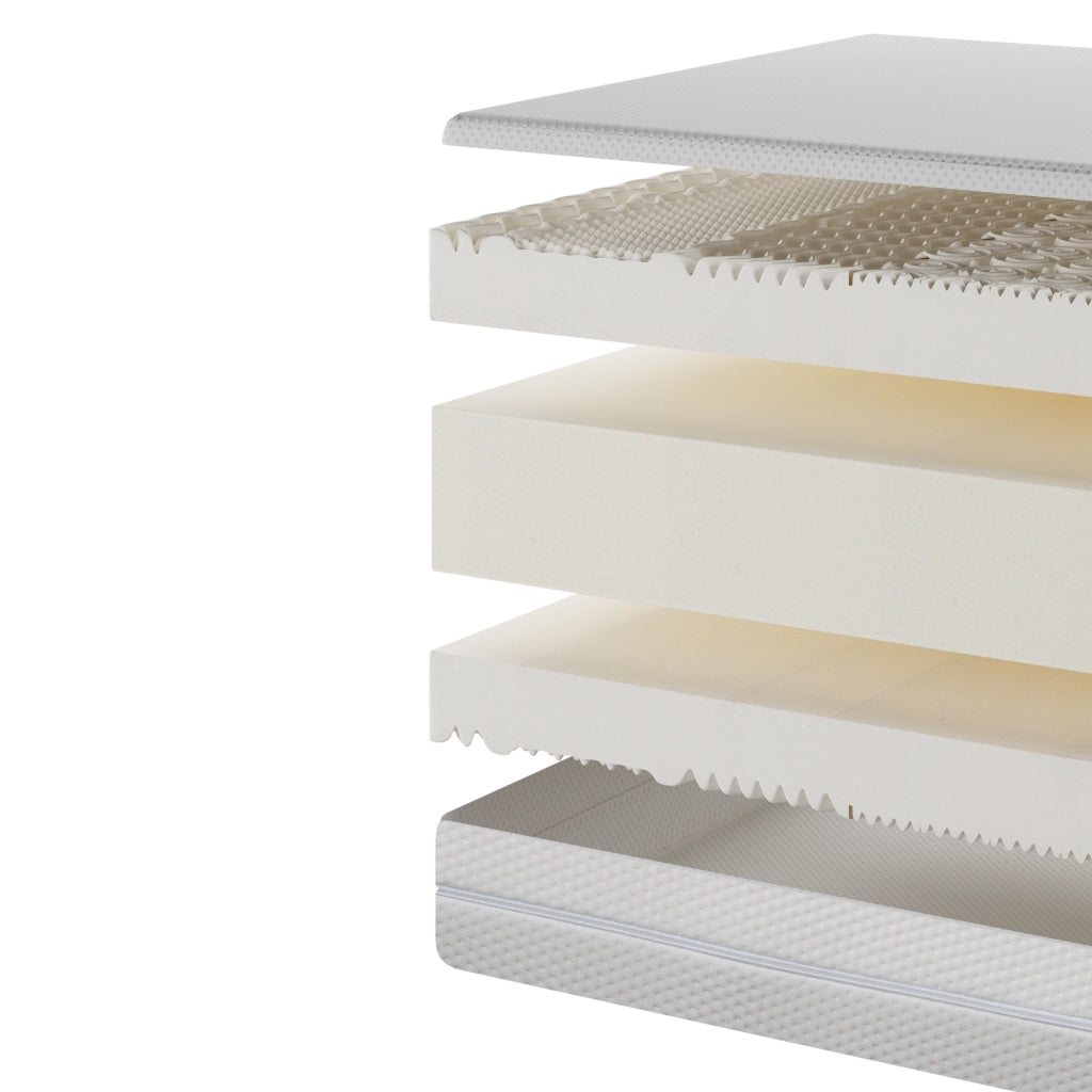 Materasso matrimoniale 180x200 in schiuma a freddo; alto 20 cm; a 7 zone differenziate; bianco