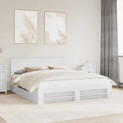 Struttura del letto Bianco 200 x 200 cm Legno multistrato