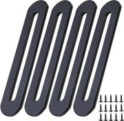Piastra di Collegamento in Acciaio Inossidabile - Sostegno Piano - Fissaggio - Riparazione Mobili in Legno - 155 x 19 mm - 4 Pezzi - Piastra di Protezione