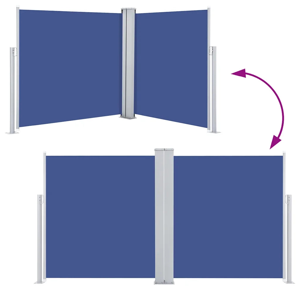 Tenda da Sole Laterale Retrattile-Tenda parasole per balcone per giardino Blu 100x600 cm 434475