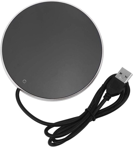 Caffettiera portatile con riscaldamento costante a 55°C e connessione USB - Color argento