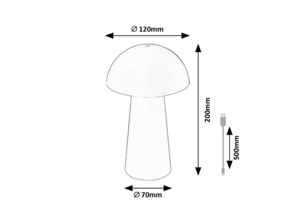 Lampada da tavolo LED portatile verde Mireo Rabalux