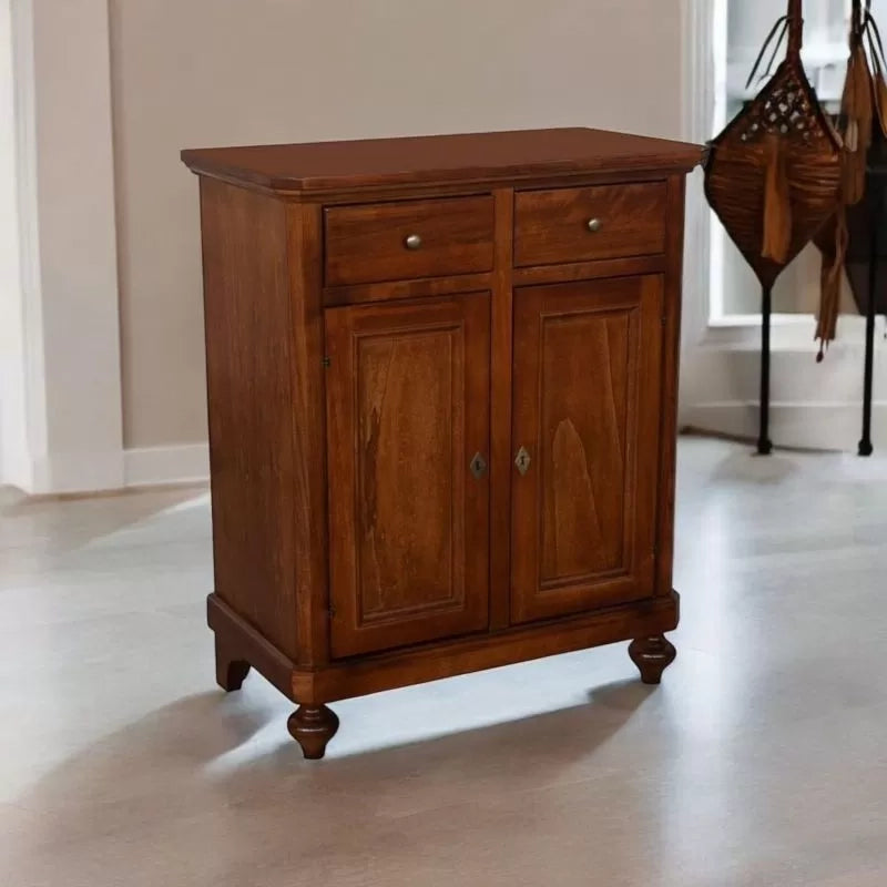 Credenza arte povera 2 ante legno noce bassano 80x43x97 - Mobili 2G