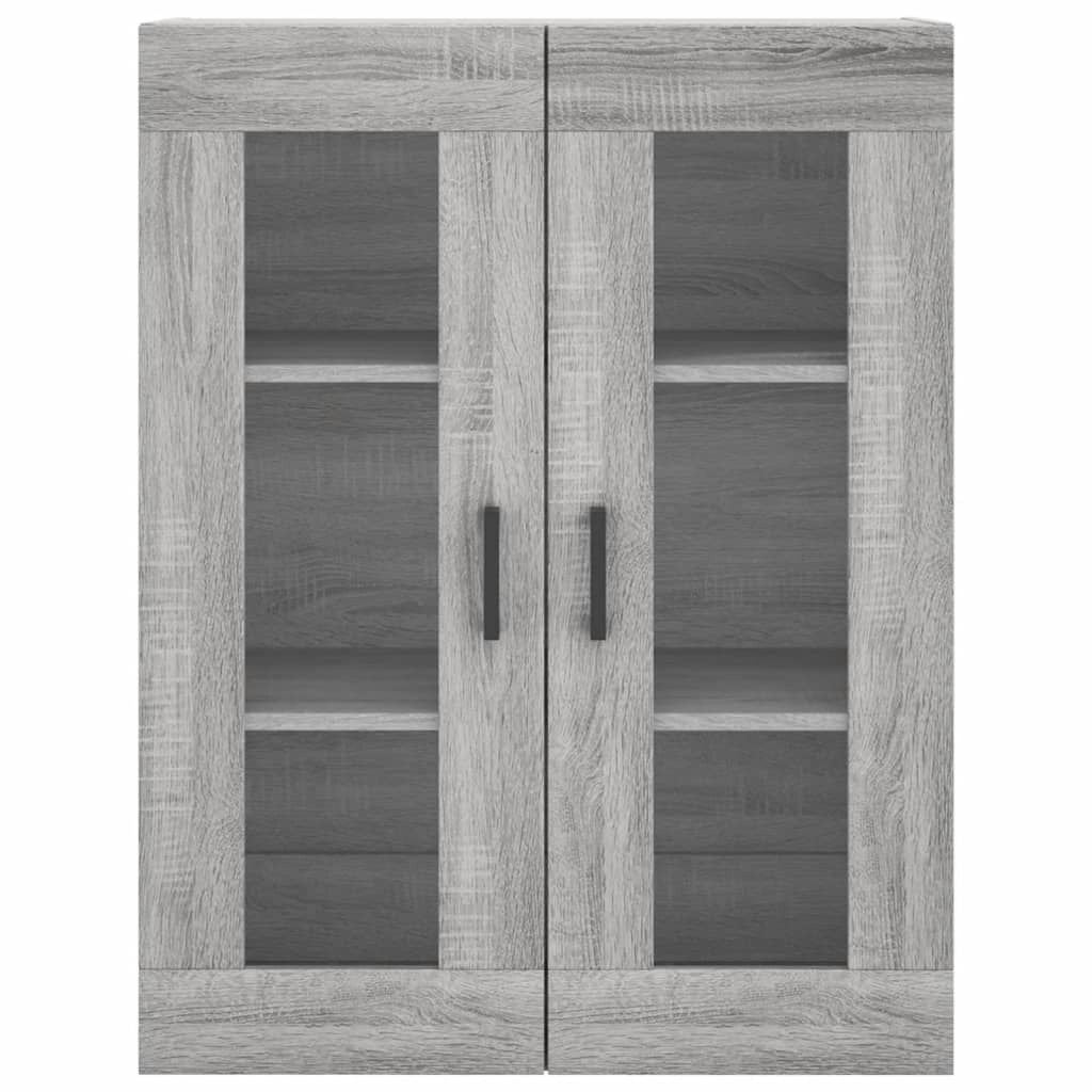 Buffet credenza cassettiera armadio mobile contenitore organizer cucina soggiorno salotto rovere Sonoma alto 69,5 x 34 x 180 cm legno ingegnerizzato grigio 02_0035505