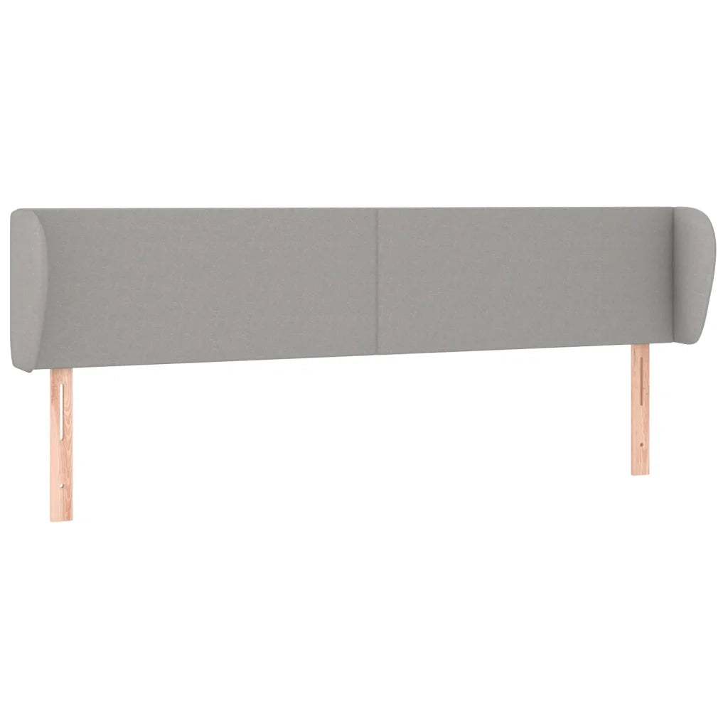 Testiera | Testata ad Orecchio Grigio Chiaro 203x23x78/88 cm in Tessuto