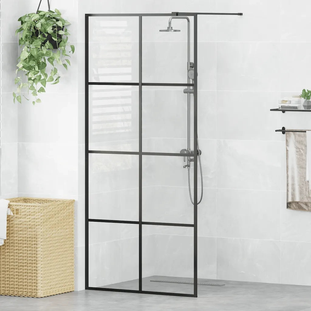 Parete per Doccia Walk-in Vetro Trasparente ESG 90x195 cm Neracod mxl 79149