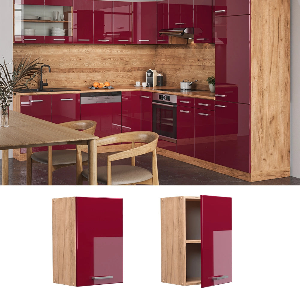 Vicco Pensile da cucina Rosso lucido 40 cm