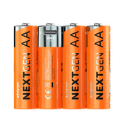Confezione da 4 batterie AA ricaricabili con porta USB-C, collezione NextGen, con cavo Arancione Xtorm