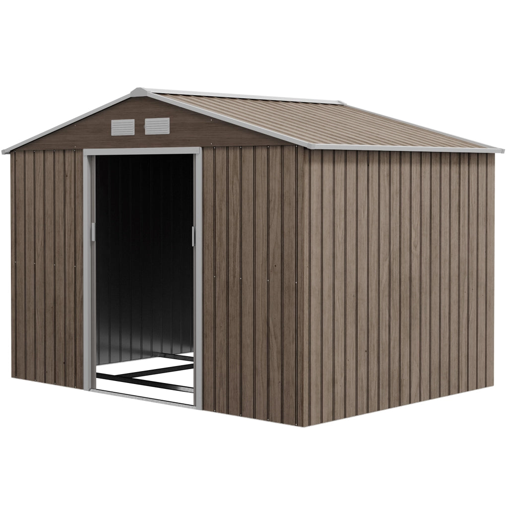 Capanno per Attrezzi Giardino ¨C Zephmum ¨C Marrone Chiaro 277x195x192 cm