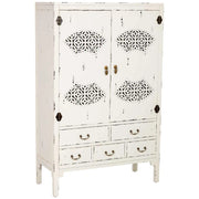 Armadio in legno bianco anticato 96x40x150h cm