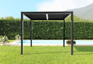 Pergola Bioclimatica 4x4 m in Alluminio Grigio scuro